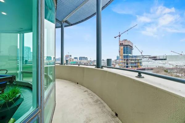 a view of balcony with city view