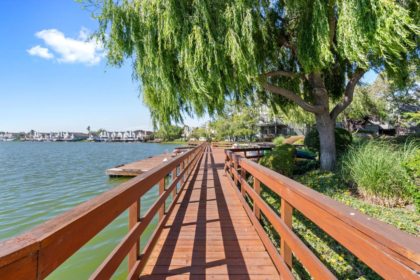 1020 Shoreline Drive San Mateo, CA 94404 - Photo 35 of 46 a view of deck with hardwood and lake view