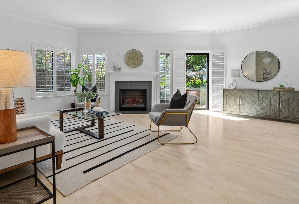 1020 Shoreline Drive San Mateo, CA 94404 - Photo 6 of 46 a living room with furniture and a fireplace