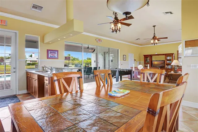 a outdoor space with furniture and garden view