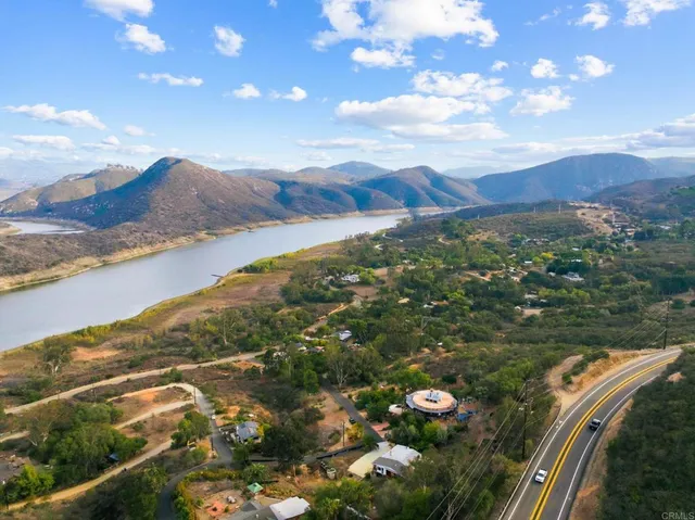 a view of a city with mountains in the background