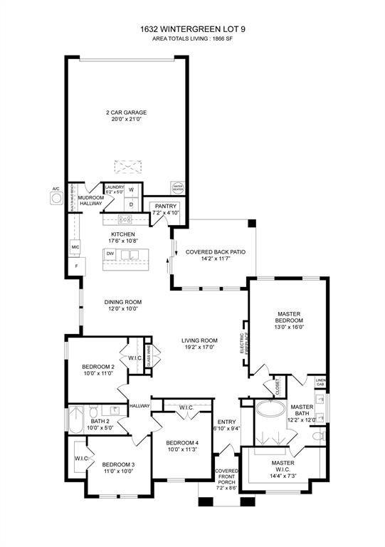 1632 West Wintergreen Road Lancaster, TX 75134 - Photo 3 of 3 Floor plan