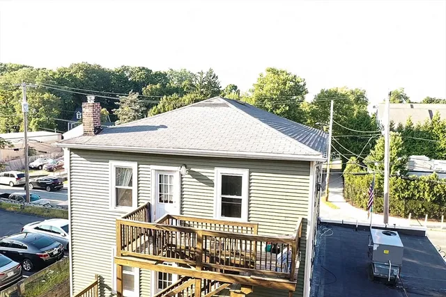 a house view with a garden space