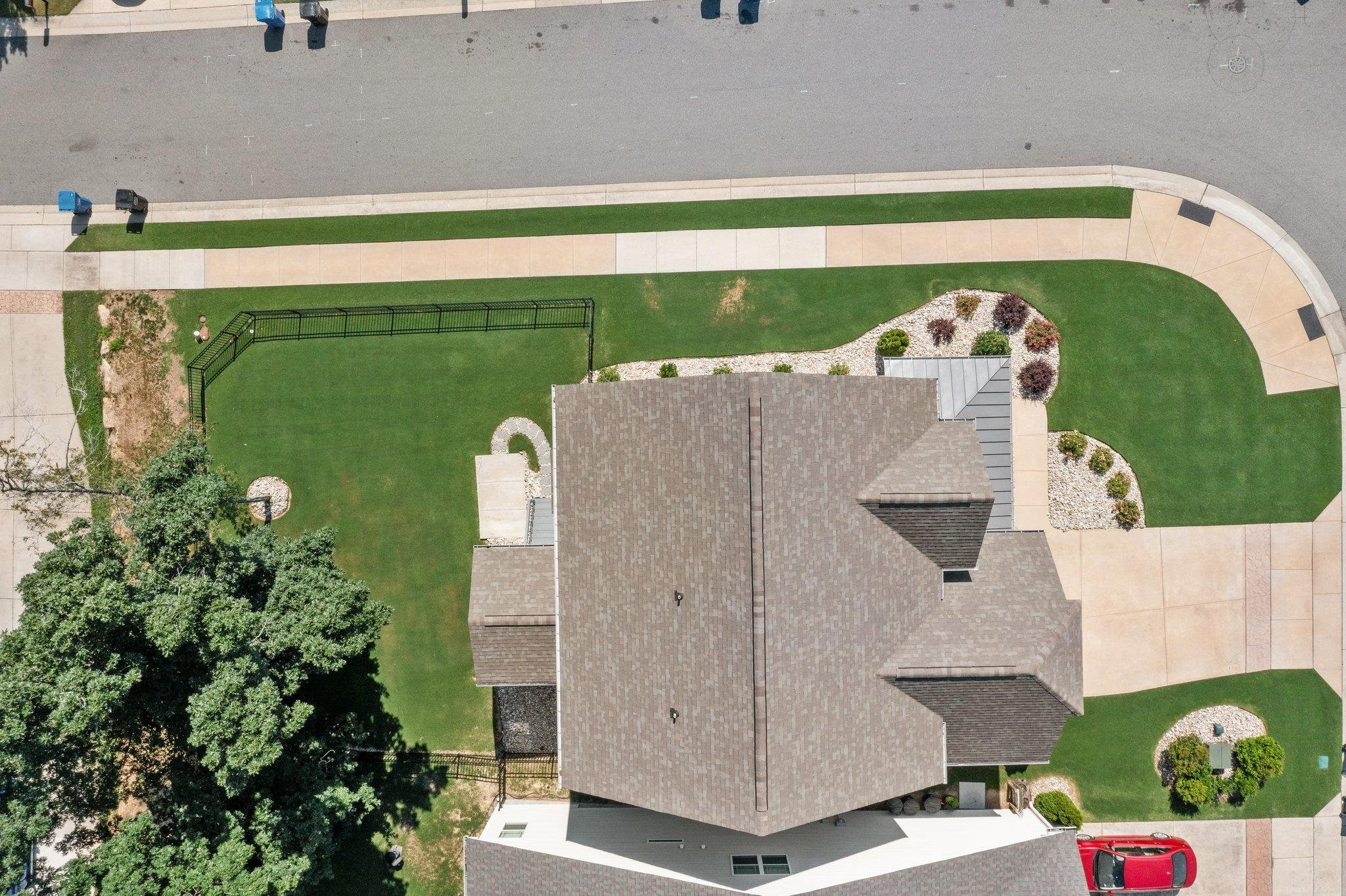 357 Marshcroft Way Rolesville, NC 27571 - Photo 51 of 52 an aerial view of a house with a garden and plants