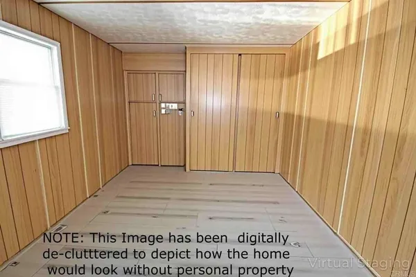 a view of a wooden door