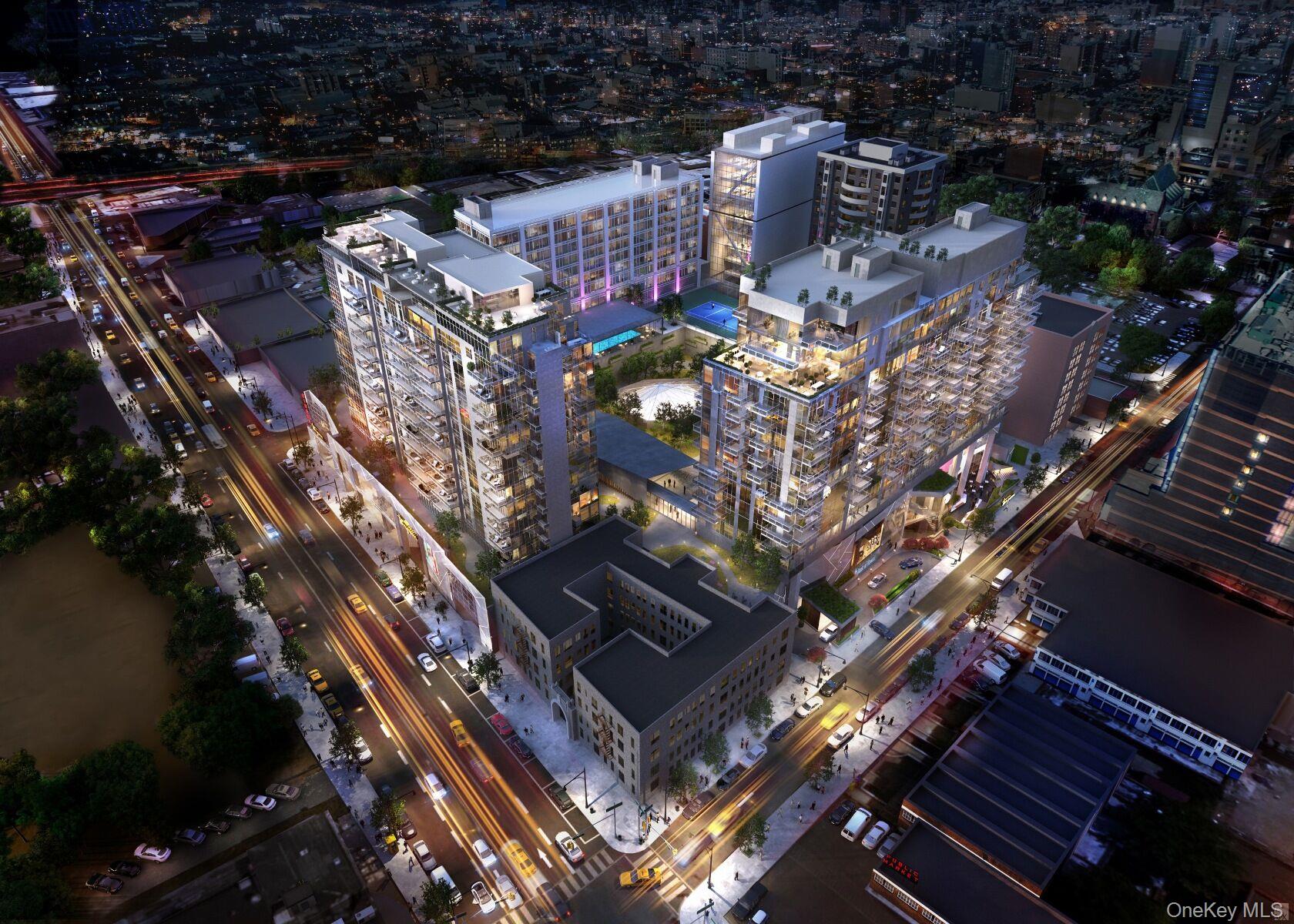 an aerial view of a city