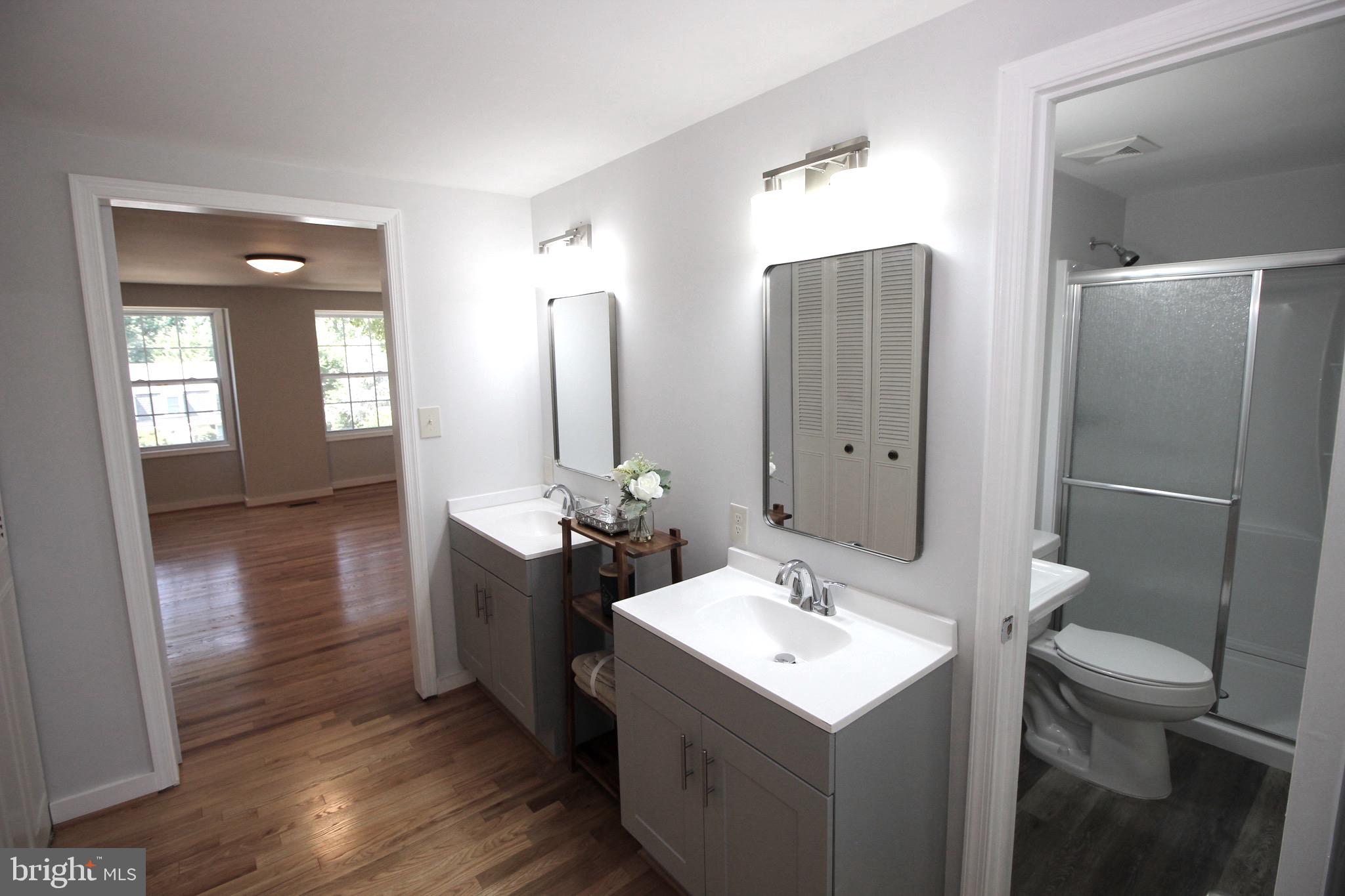 2283 Dosinia Court Reston, VA 20191 - Photo 16 of 28 a bathroom with a sink and mirror with toilet