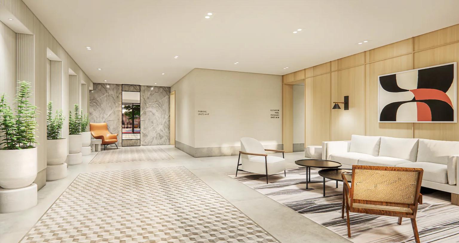 827 Sterling Place, Unit 3H Brooklyn, NY 11216 - Photo 7 of 12 a living room with furniture and lamp