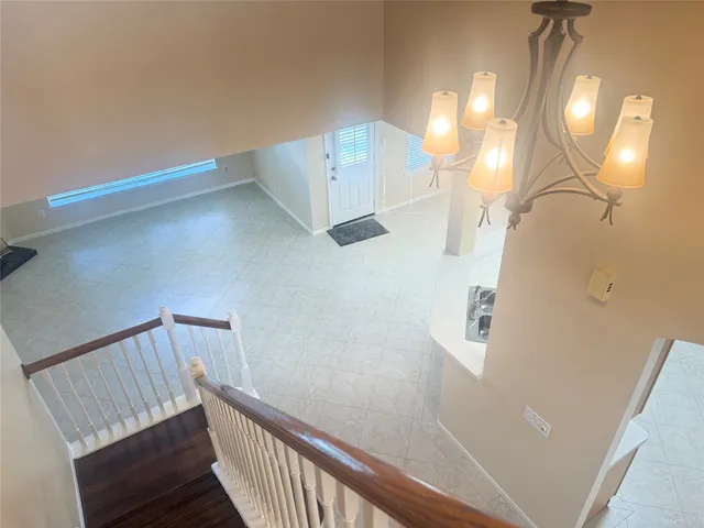 a view of a hallway with entryway