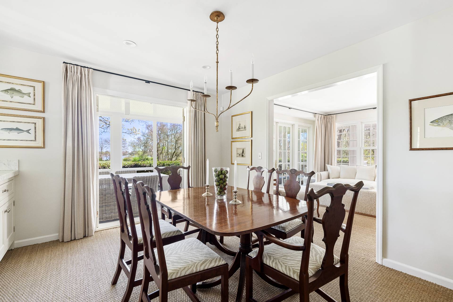 429 Head Of Pond Road Water Mill, NY 11976 - Photo 7 of 22 a view of a dining room with furniture window and wooden floor