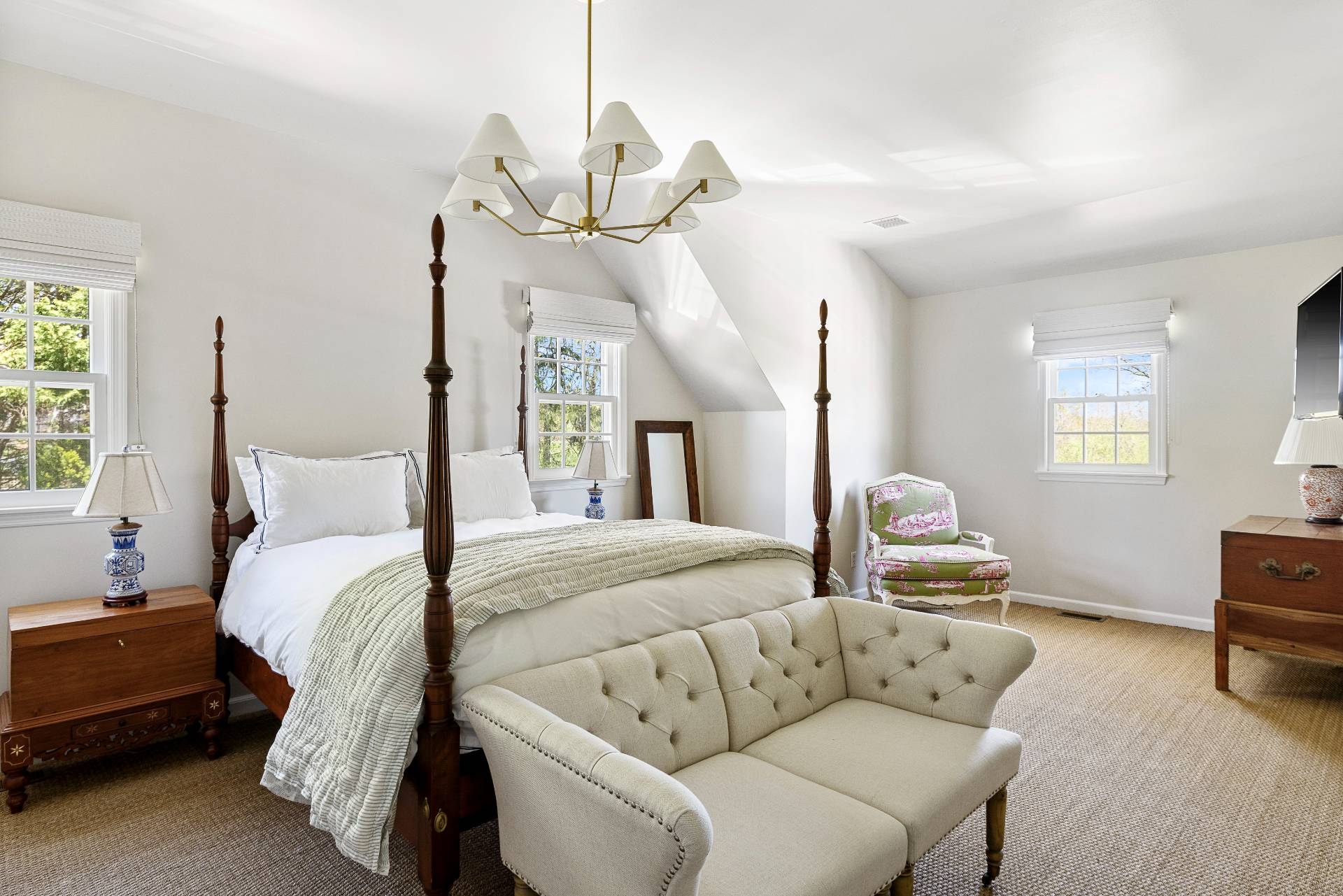429 Head Of Pond Road Water Mill, NY 11976 - Photo 10 of 22 a living room with furniture chandelier and a window