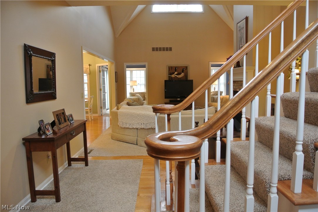 Warm and welcoming, this custom designed Petros home features graceful lines and rich detail
