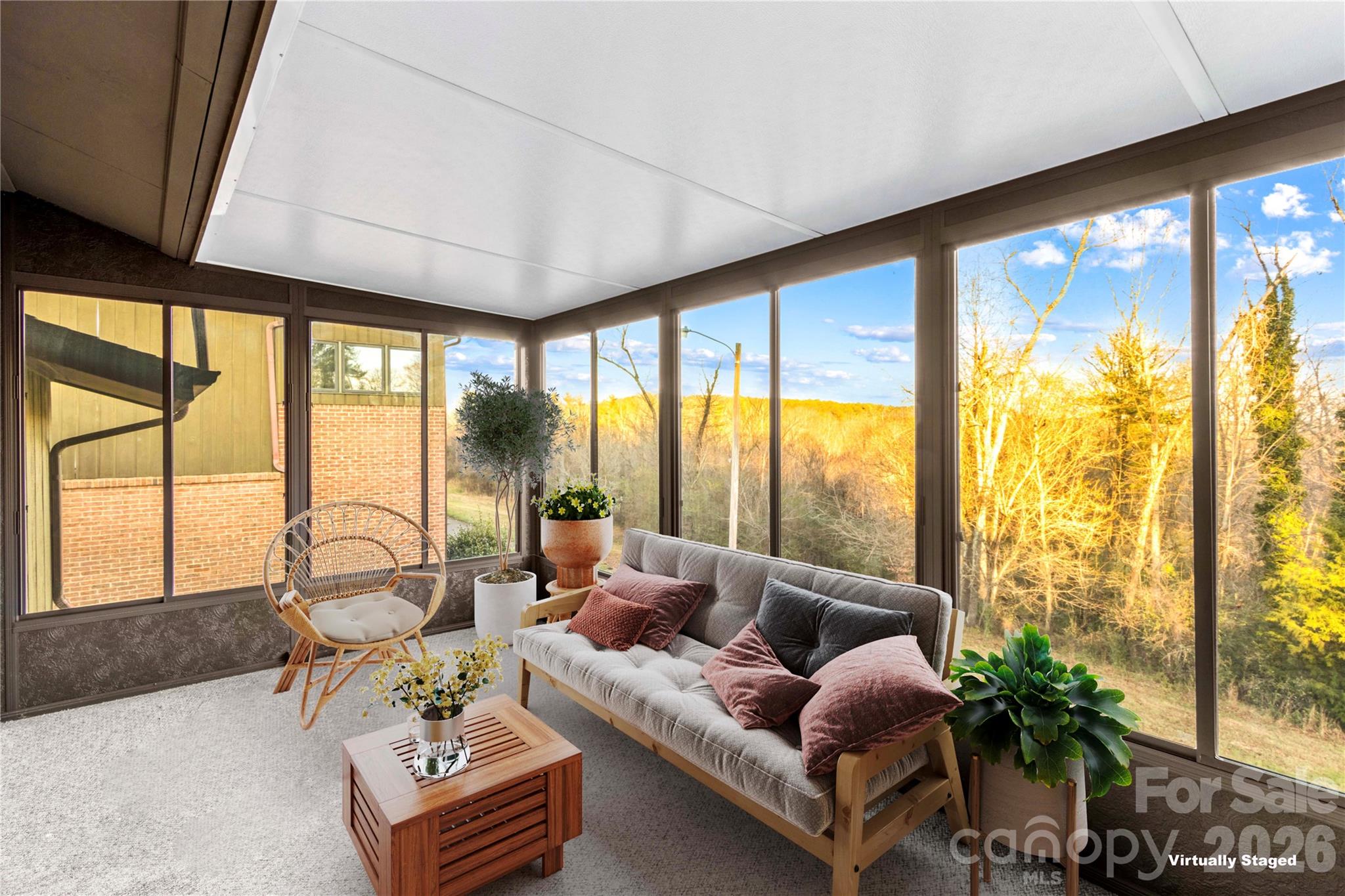 1336 Radio Road Statesville, NC 28625 - Photo 39 of 43 a living room with furniture and floor to ceiling windows