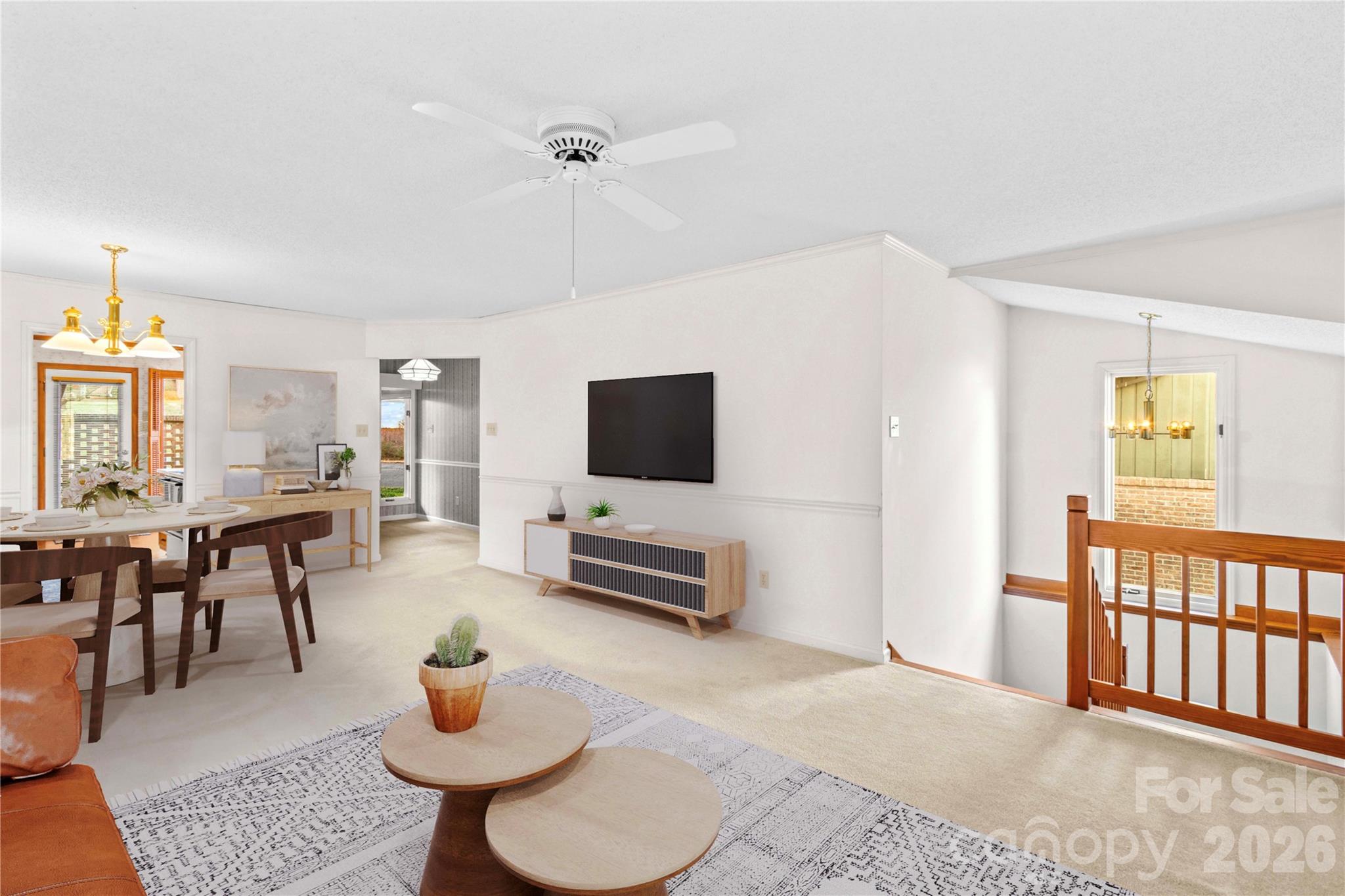 1336 Radio Road Statesville, NC 28625 - Photo 10 of 43 a living room with furniture and a flat screen tv