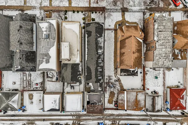 an aerial view of a city