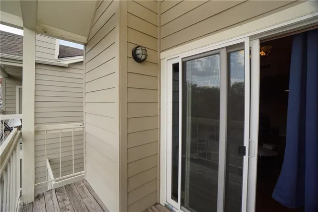 a front view of a house with a window