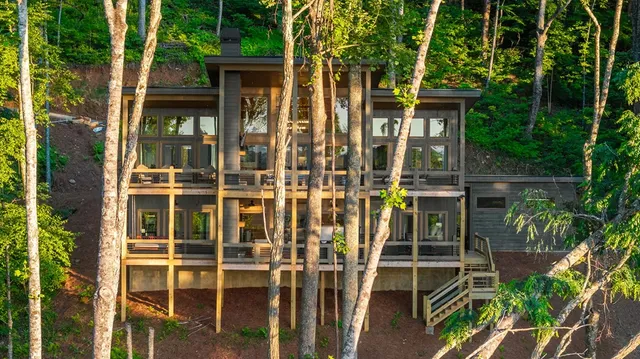 a view of a chairs and table in a patio