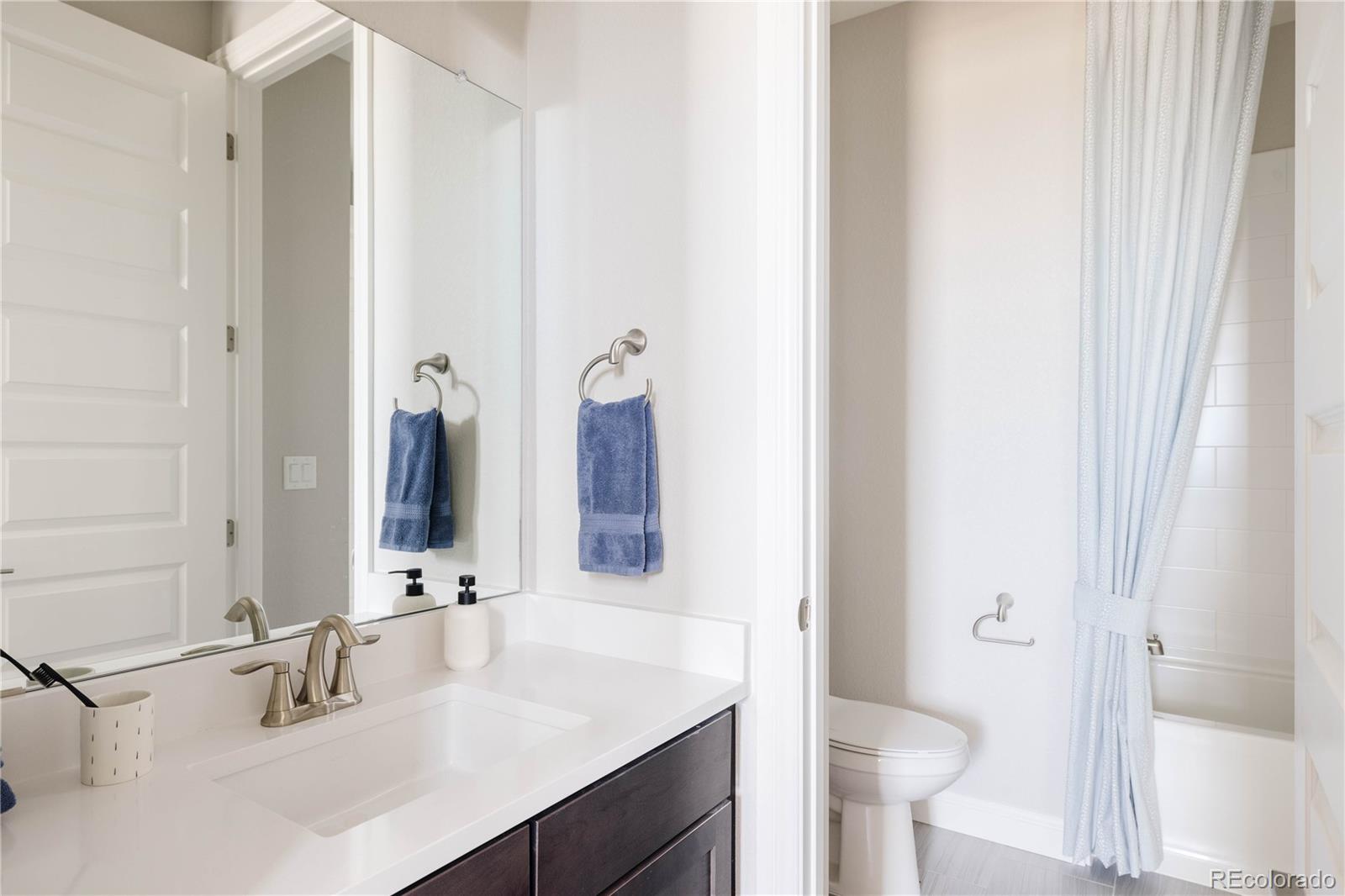 3966 Breakcamp Court Castle Rock, CO 80108 - Photo 29 of 46 a bathroom with a sink and a mirror