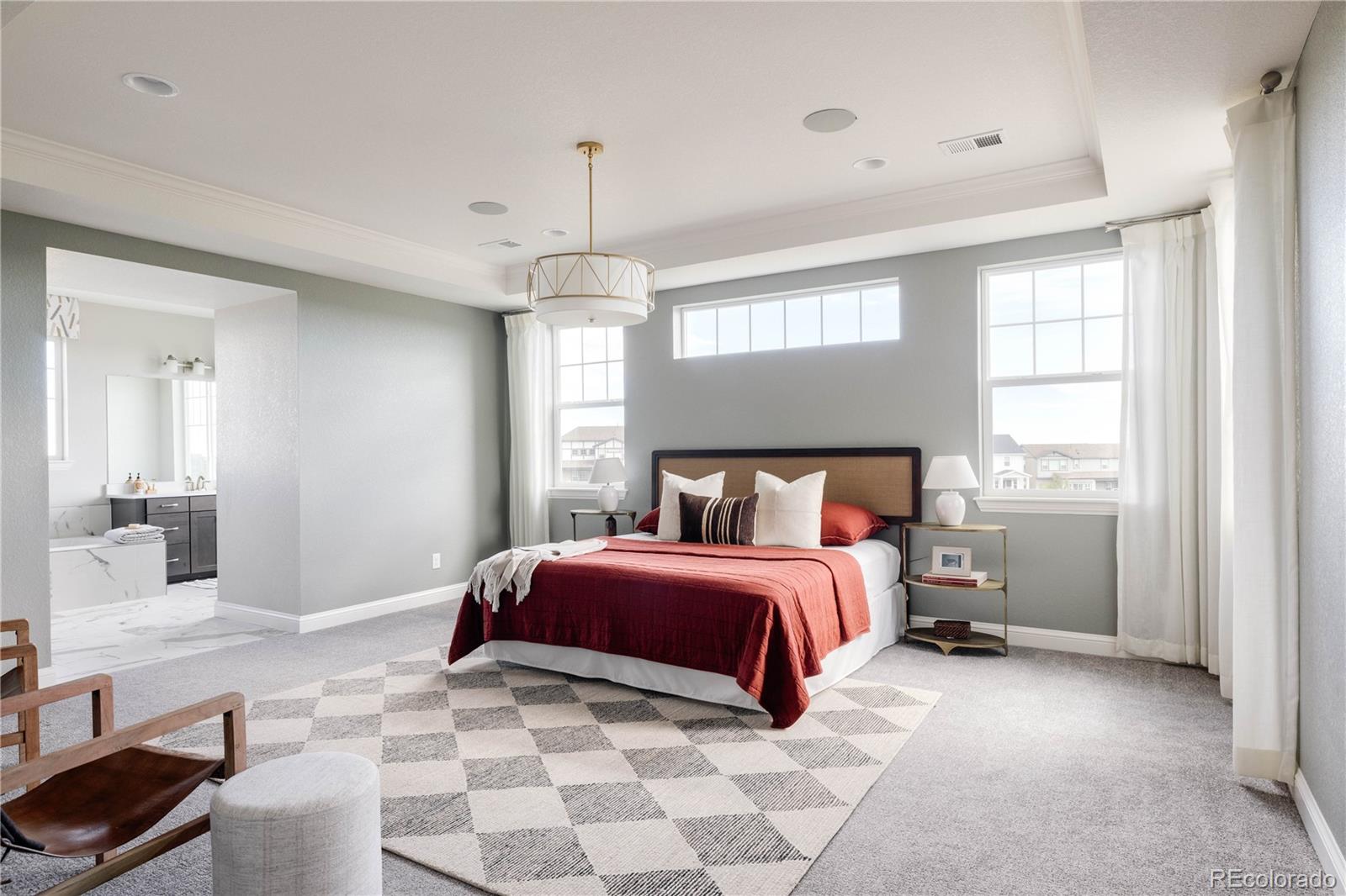 3966 Breakcamp Court Castle Rock, CO 80108 - Photo 10 of 46 a bedroom with a large bed and a window
