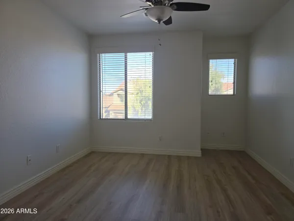 an empty room with a window