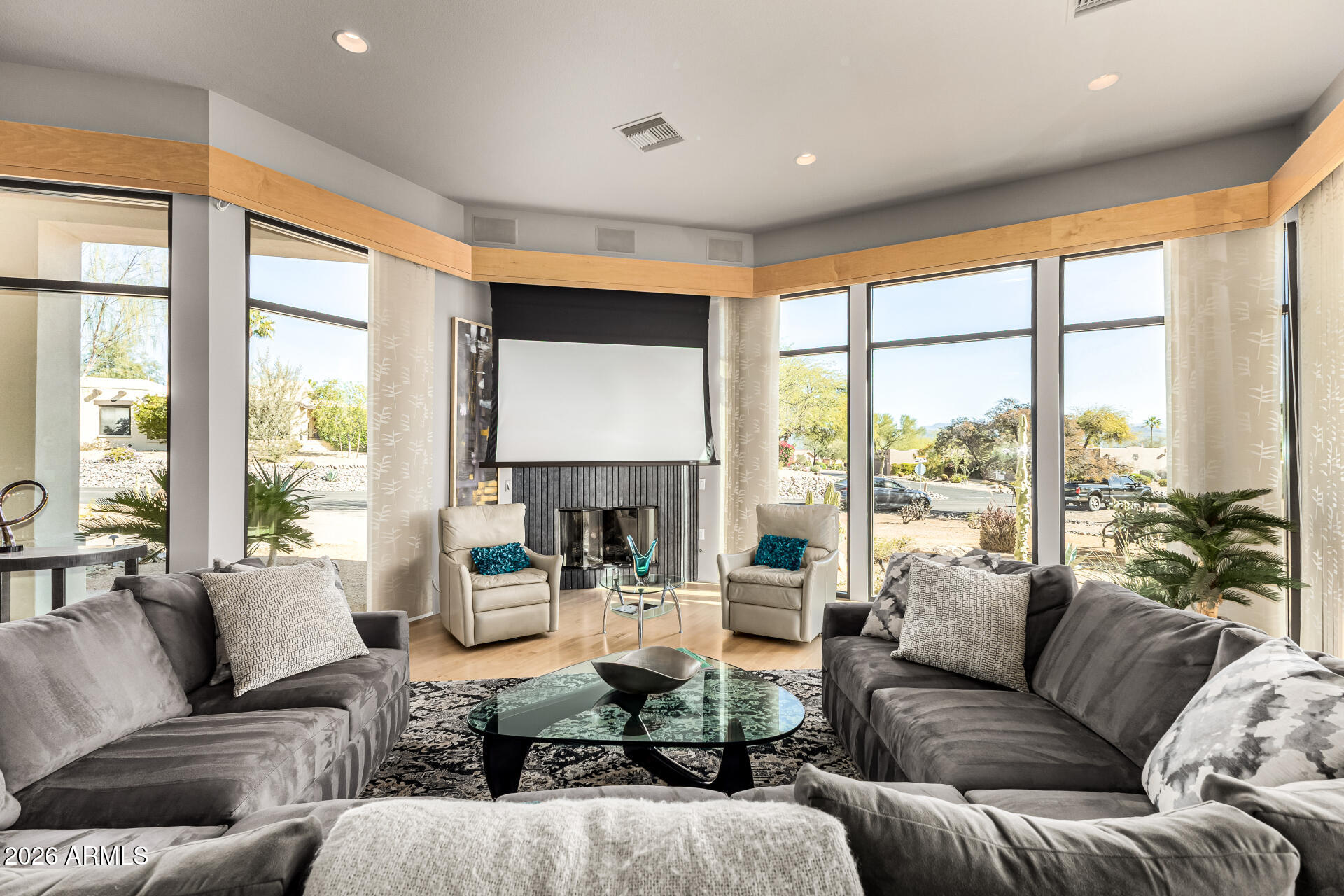 18567 East Paseo Verde Drive Rio Verde, AZ 85263 - Photo 7 of 47 a living room with furniture and a large window