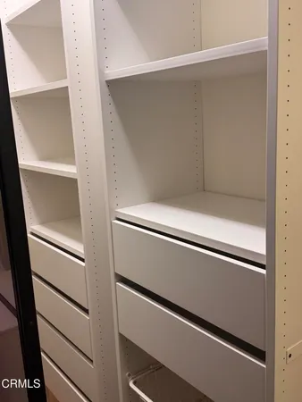 a close view of closet