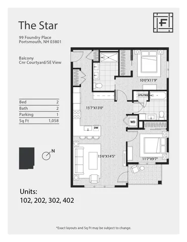 $871,500 | 99 Foundry Place, Unit 102, Portsmouth, NH 03801