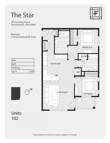 $871,500 | 99 Foundry Place, Unit 102, Portsmouth, NH 03801