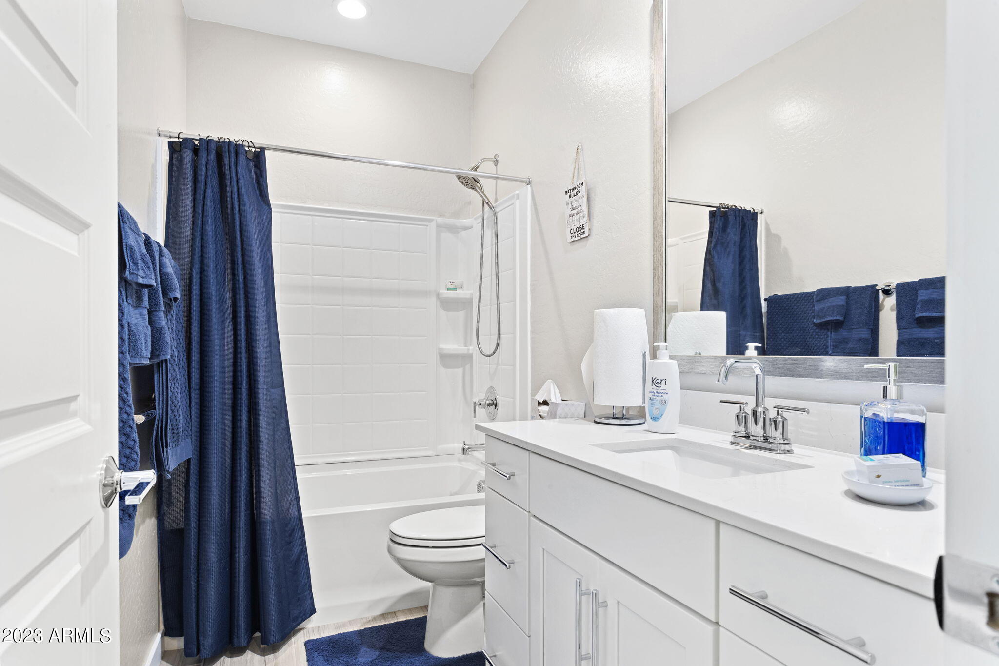 12356 East Soloman Road Gold Canyon, AZ 85118 - Photo 34 of 53 a bathroom with a sink a toilet and shower