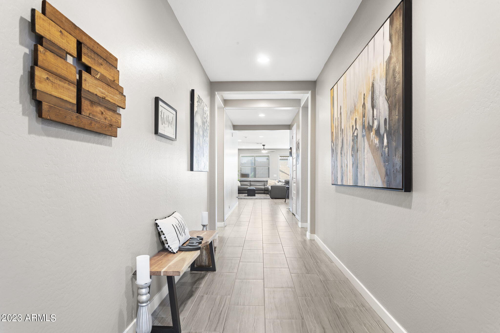 12356 East Soloman Road Gold Canyon, AZ 85118 - Photo 8 of 53 a hallway with furniture and wooden floor