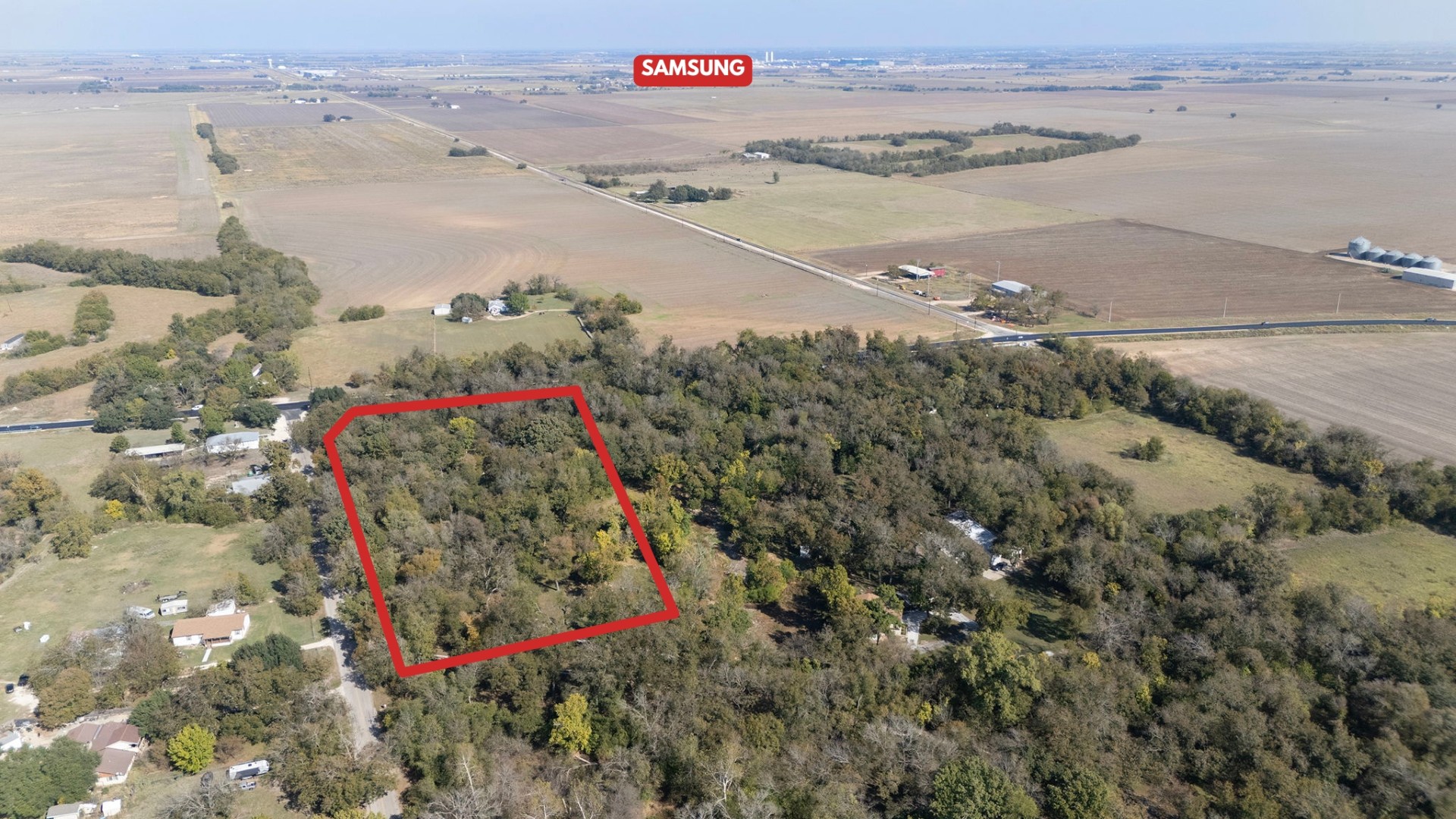 75 County Road 129 Taylor, TX 76574 - Photo 36 of 40 View of rural area with property parcel outlined