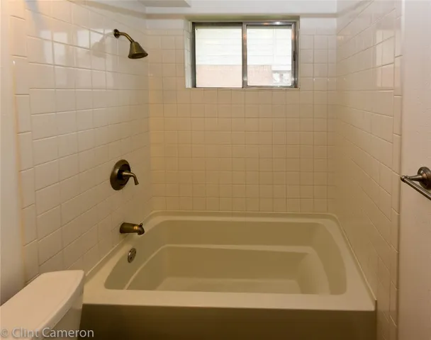 a bathroom with a tub