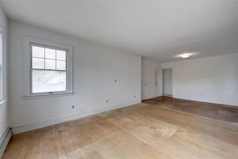 an empty room with a window