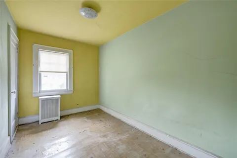 an empty room with a window