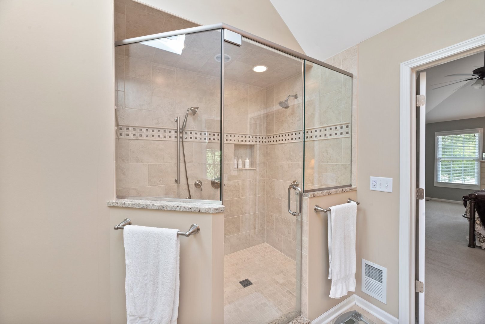 1620 Grommon Road Naperville, IL 60564 - Photo 31 of 53 a bathroom with a shower and a mirror