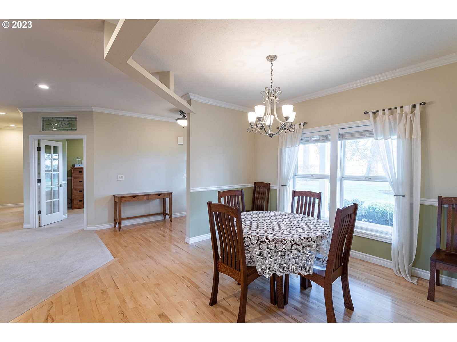 28179 High Pass Road Junction City, OR 97448 - Photo 18 of 48 a view of a dining room with furniture and window