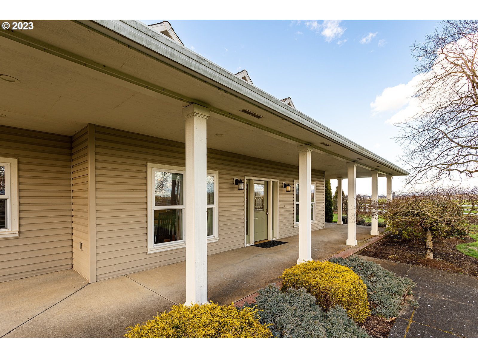 28179 High Pass Road Junction City, OR 97448 - Photo 9 of 48 a view of a porch with a backyard