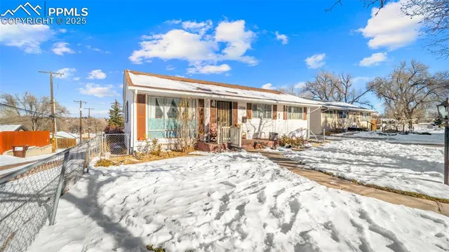 a view of a house with a patio