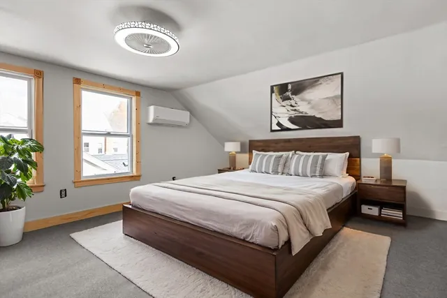 a workspace with furniture and window