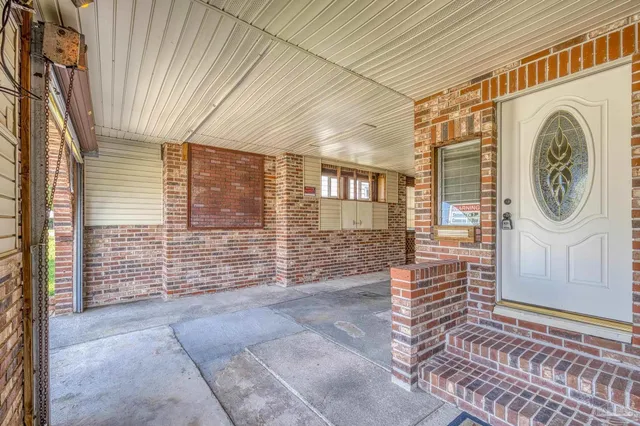 a front view of a building