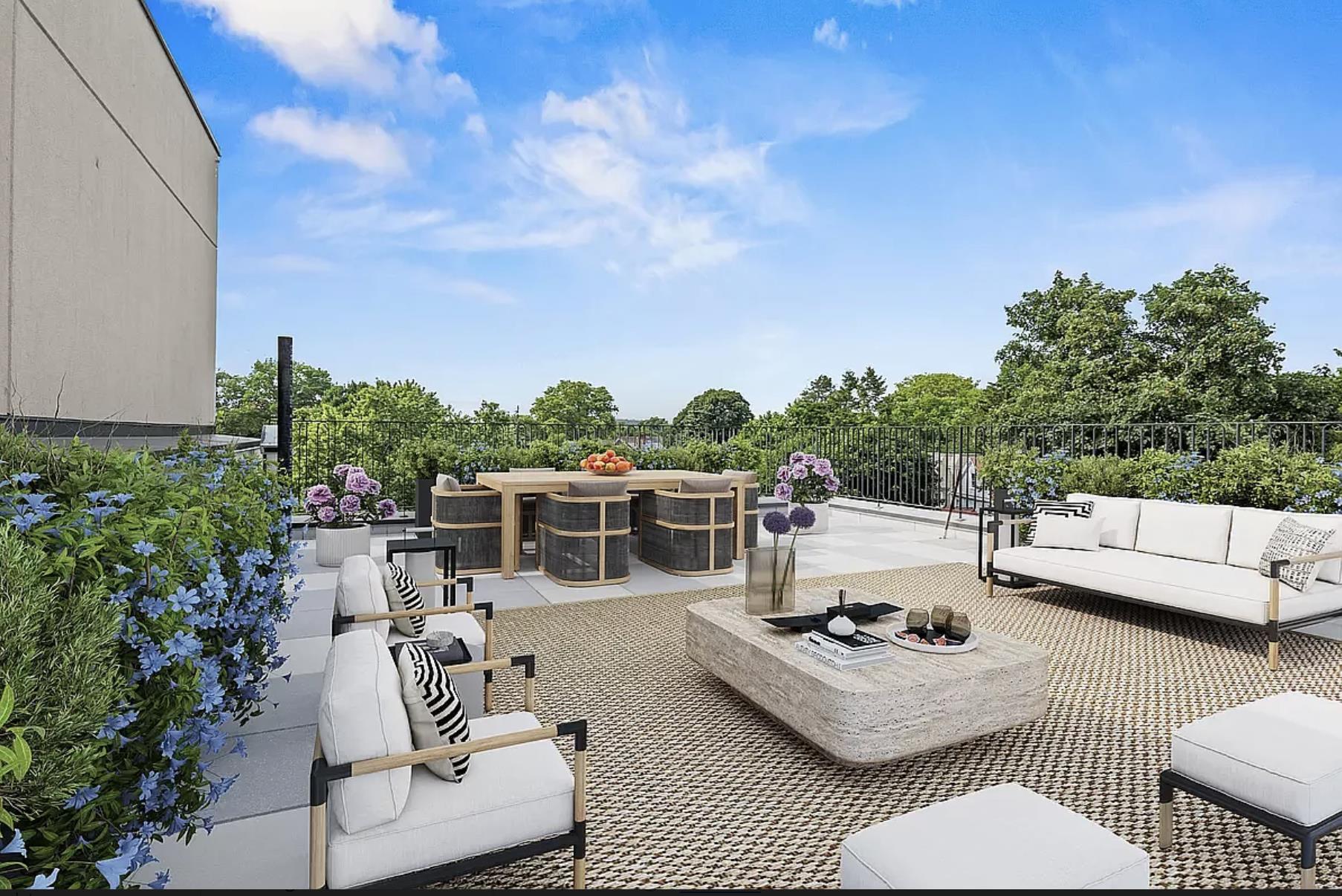 1105 Cortelyou Road, Unit PHA Brooklyn, NY 11218 - Photo 11 of 16 a view of a patio with couches and potted plants