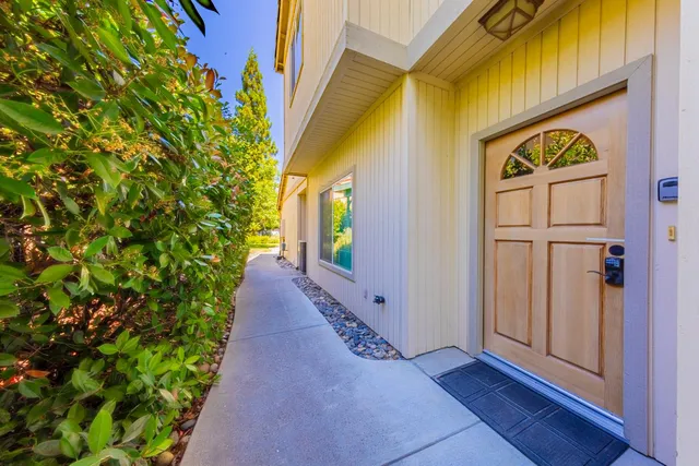 a view of a pathway of the building