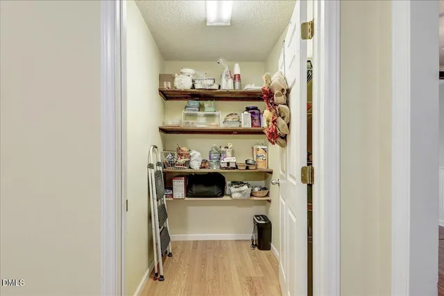 a view of a kitchen from the hallway