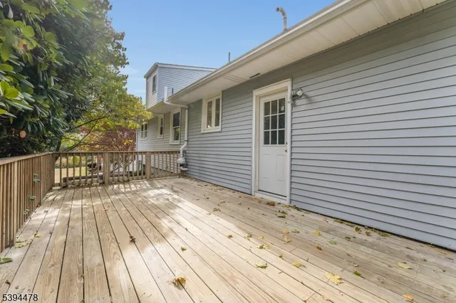 a view of a wooden deck