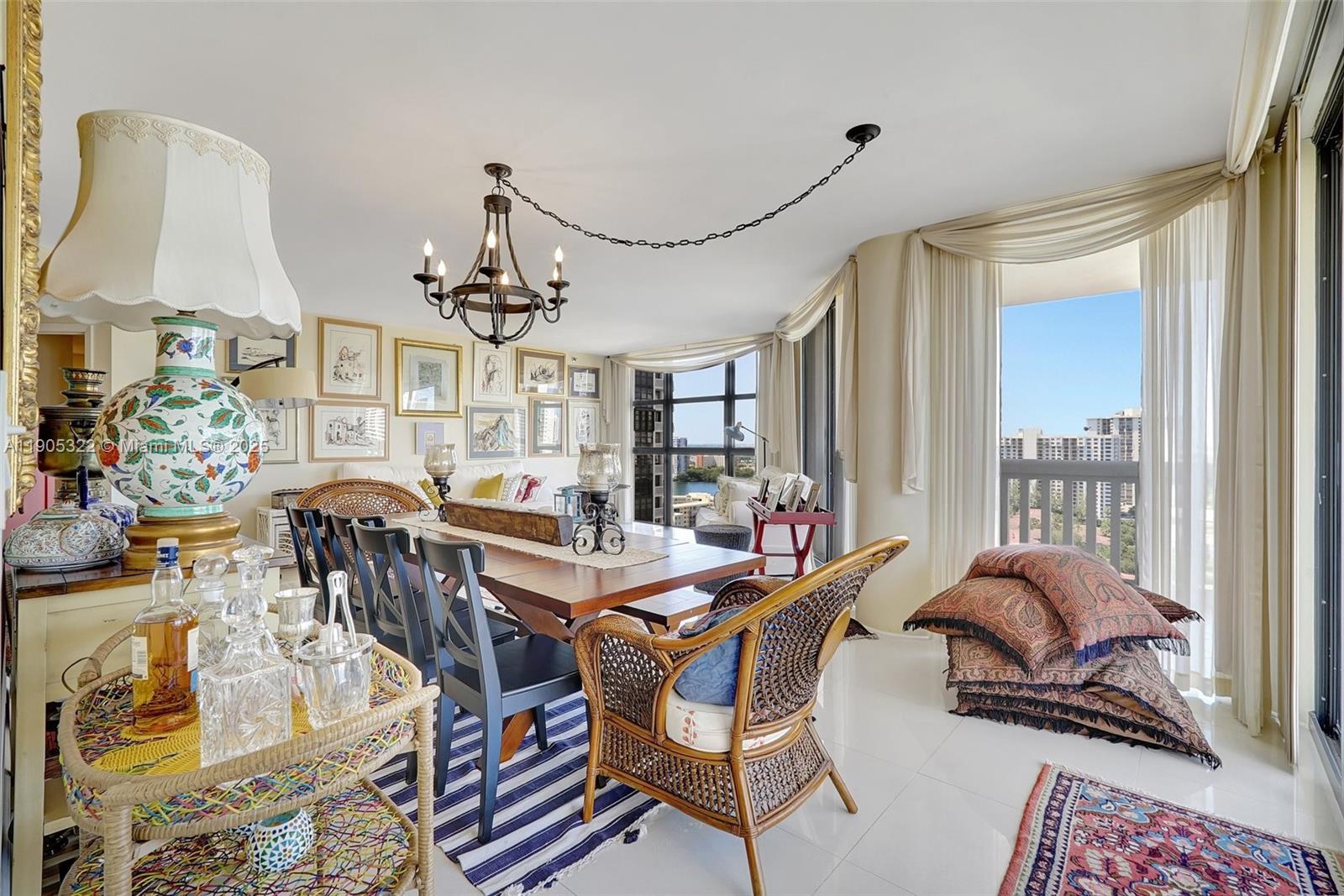 1000 East Island Boulevard, Unit 2004 Aventura, FL 33160 - Photo 8 of 45 a view of a livingroom and dining room