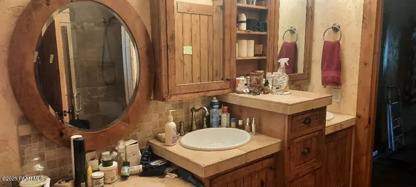 a view of a balcony with an outdoor space