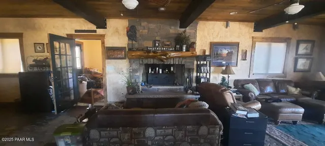 a kitchen with refrigerator and window