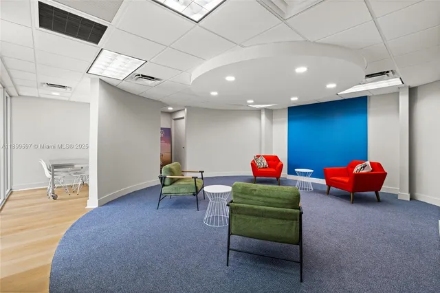 a room with furniture and a table