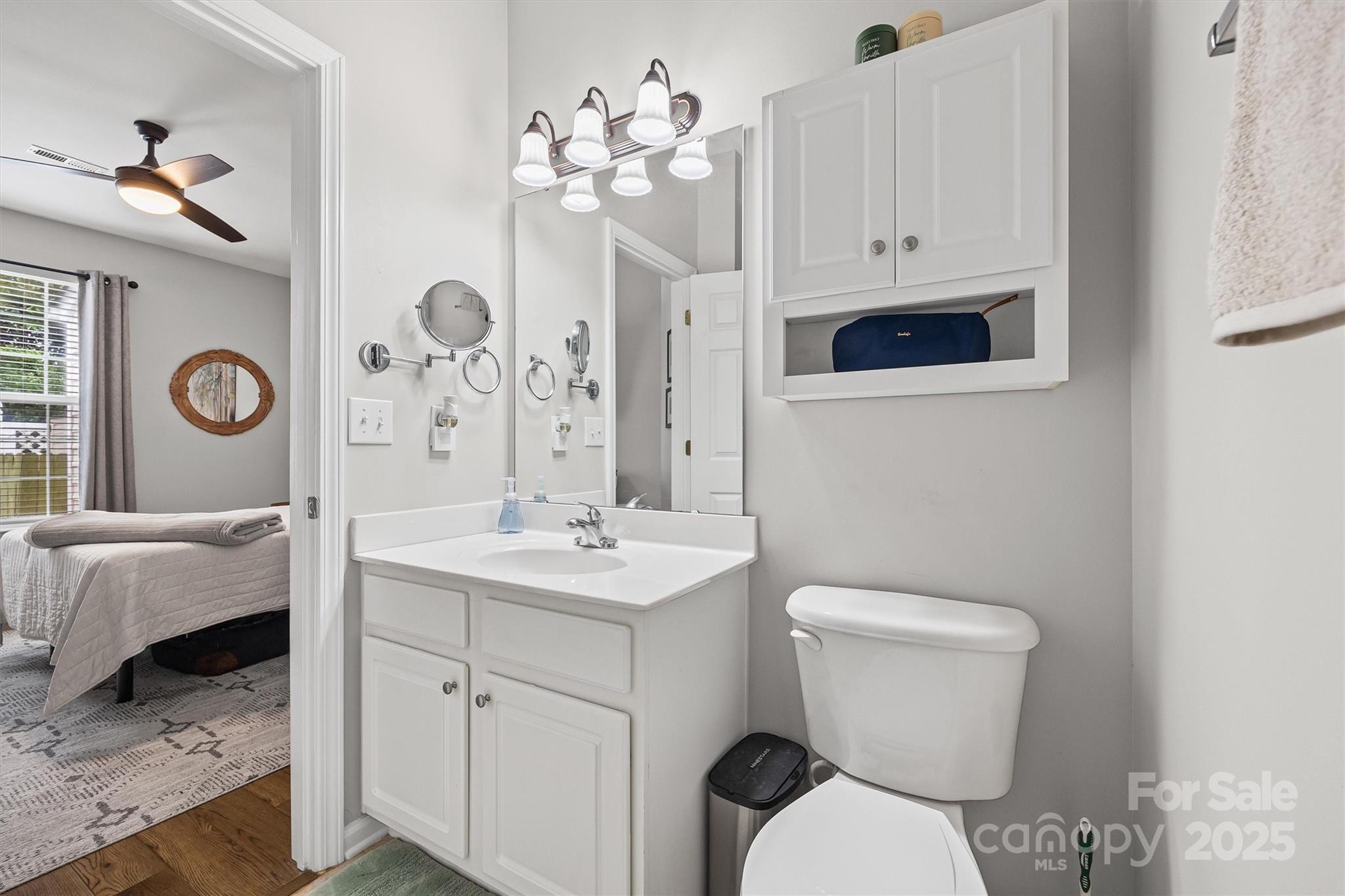 316 Tinder Box Lane Fort Mill, SC 29708 - Photo 16 of 28 a bathroom with a toilet a sink and a mirror