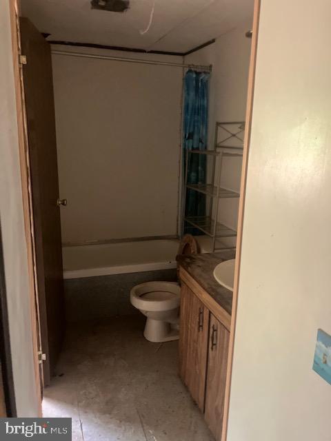 1011 Teets Road Friendsville, MD 21531 - Photo 5 of 19 a bathroom with a granite countertop sink toilet and shower